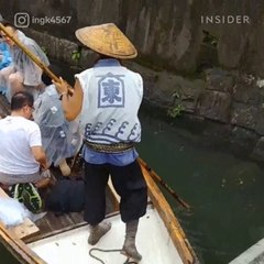 Duck under bridges on a boat tour in Japan's city of water