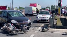 RTV Ora - Aksident në kryqëzimin e Kryebushatit, plagoset drejtuesi i motorit