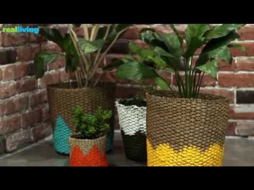 DIY: Painted Planter Baskets
