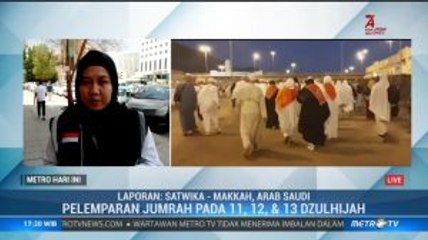 Lempar Jumrah, Banyak Jemaah Haji yang Kelelahan