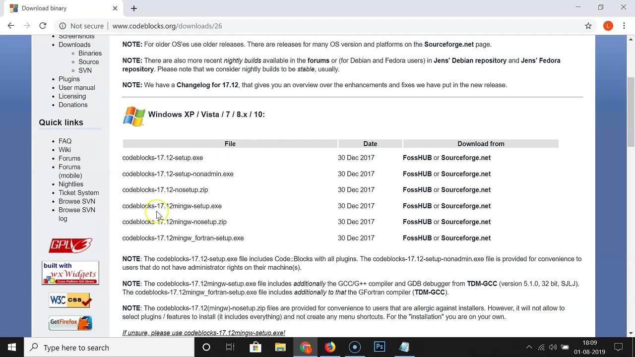 How to Install Codeblocks IDE for C and C++ on Windows 10?