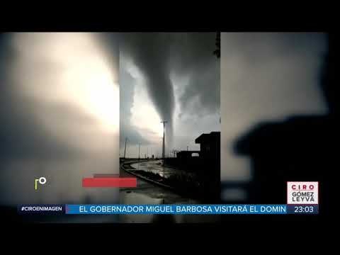 Impactante tromba marina daña casas en Coatzacoalcos | Noticias con Ciro Gómez Leyva
