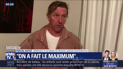 Accident de bateau: "On a fait le maximum" témoigne l'un des sauveteurs