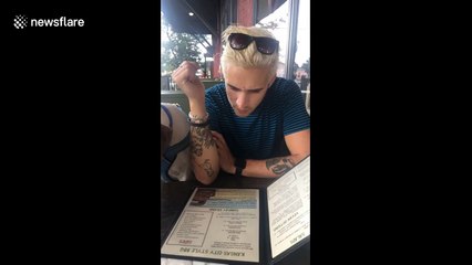 Thirsty dog drinks water like it's the first time