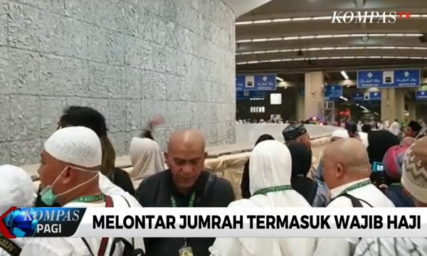 Haji 2019 - Jemaah Haji Khusus Maktour Melontar Jumrah