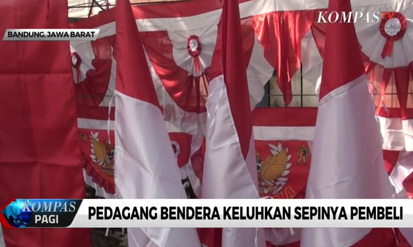 Jelang Hari Kemerdekaan, Pedagang Bendera Keluhkan Sepi Pembeli
