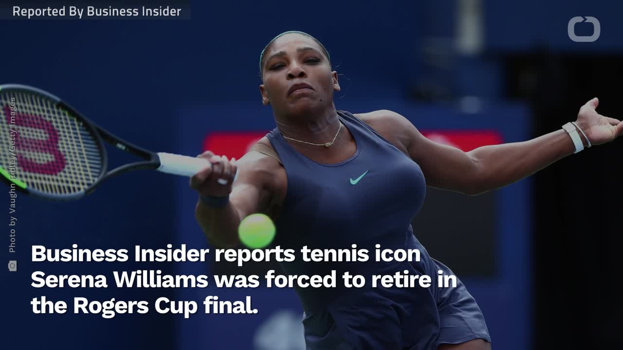 Suffering Back Spasms, A Crying Serena Williams Drops Out Of Rogers Cup Final