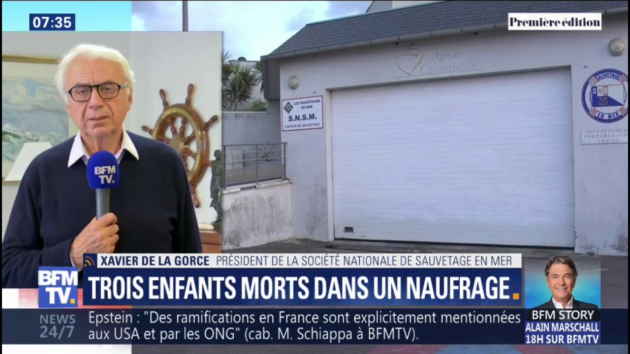 Xavier de la Gorce (SNSM) sur le naufrage: "Il y a eu un phénomène de retournement et les enfants ont été coincés sous l'habitacle"