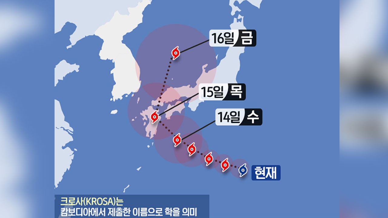 10호 태풍 '크로사' 광복절에 일본 강타할 듯...한반도 영향은? / YTN