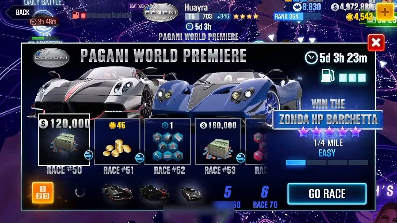 CSR Racing 2 | Events | Pagani World Premiere | Part 3 | Pagani Zonda Revolución &Lamborghini Veneto