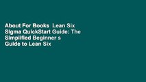 About For Books  Lean Six Sigma QuickStart Guide: The Simplified Beginner s Guide to Lean Six