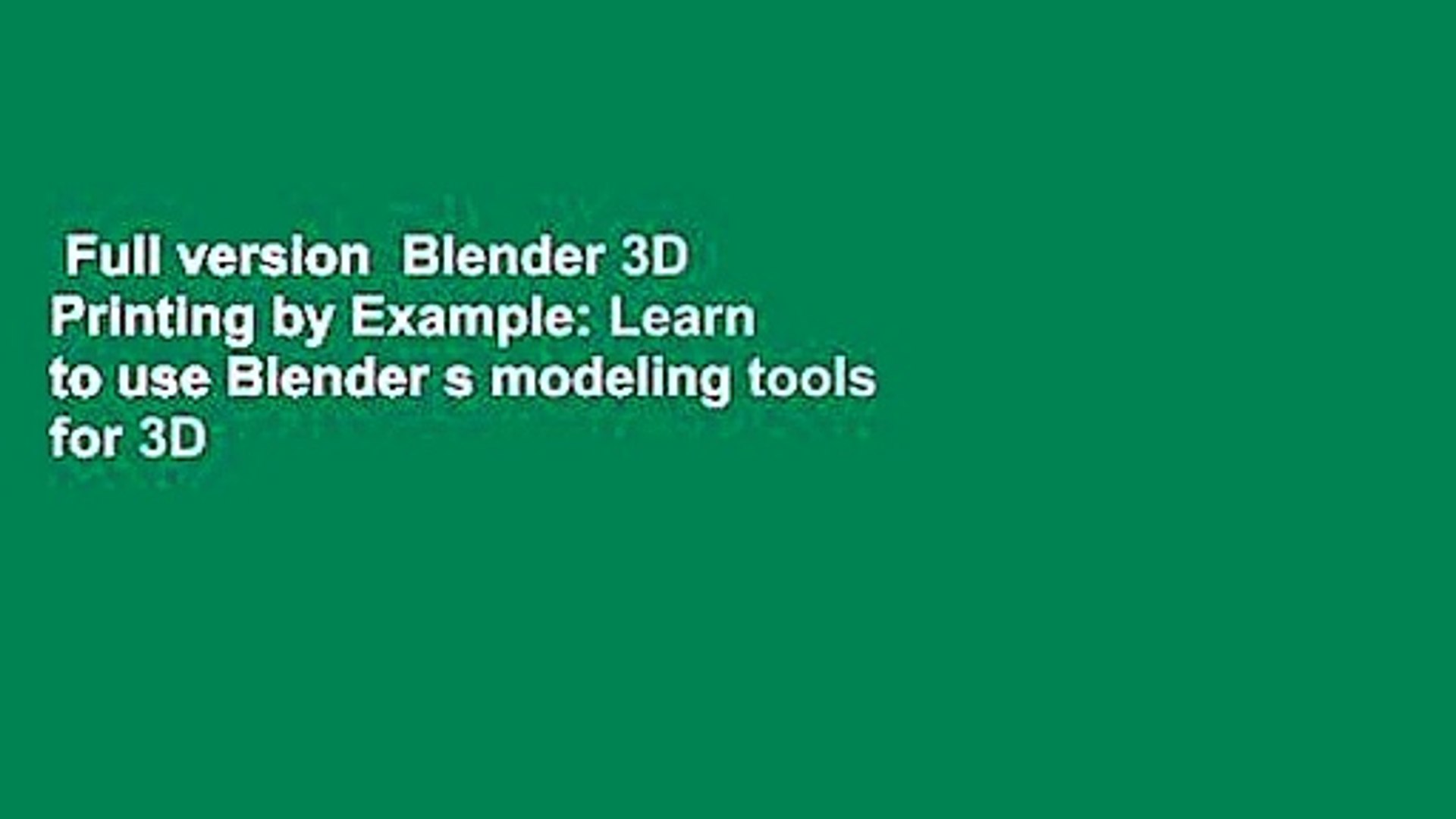 Blender 3D Printing By Example  . You Can Tell This By Going Into Edit Mode, Press.