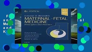 Full version  Creasy and Resnik s Maternal-Fetal Medicine: Principles and Practice, 8e  For Kindle