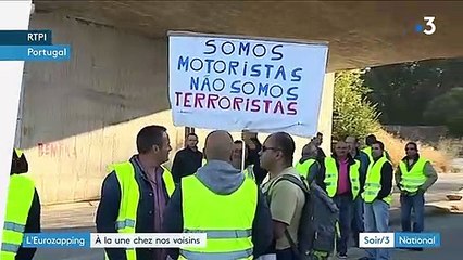 Eurozapping : pénurie d'essence au Portugal ; ravageuse coulée de boue en Suisse