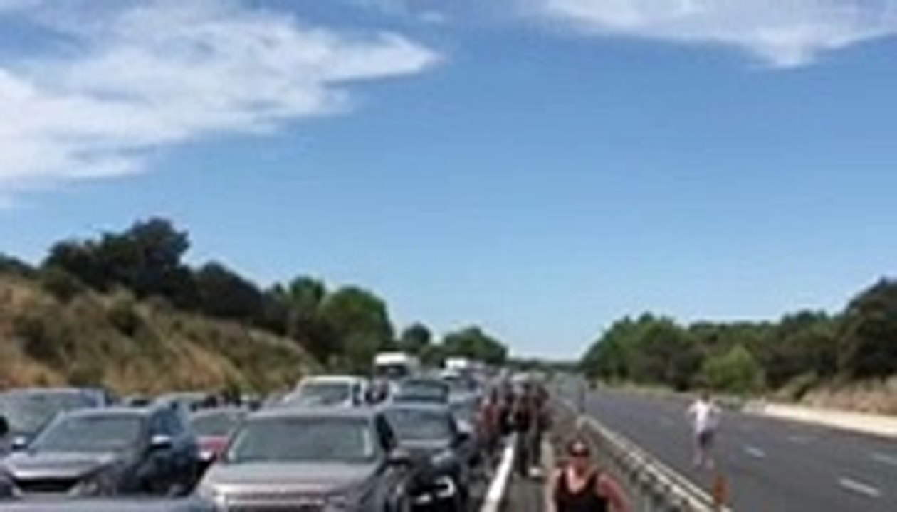 A9 : L'autoroute fermée dans les 2 sens suite à un accident au niveau de Fabrègues