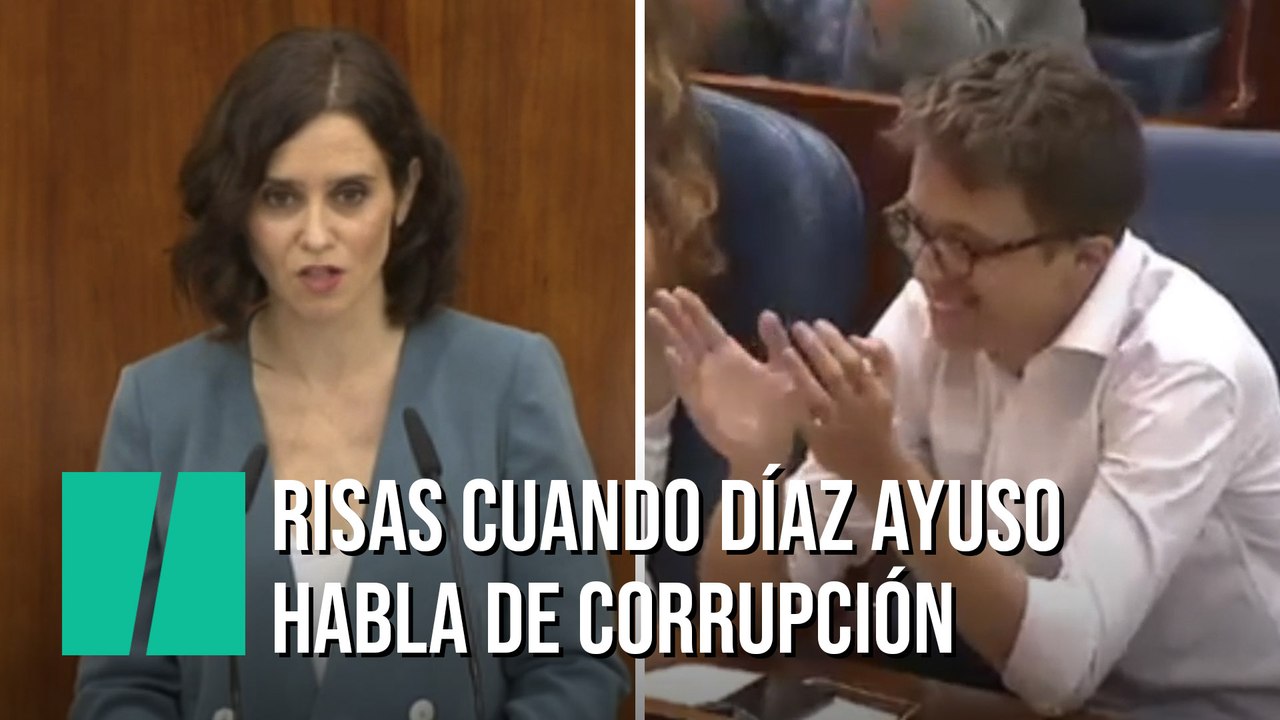 Risas y aplausos cuando Díaz Ayuso hace referencia a la corrupción