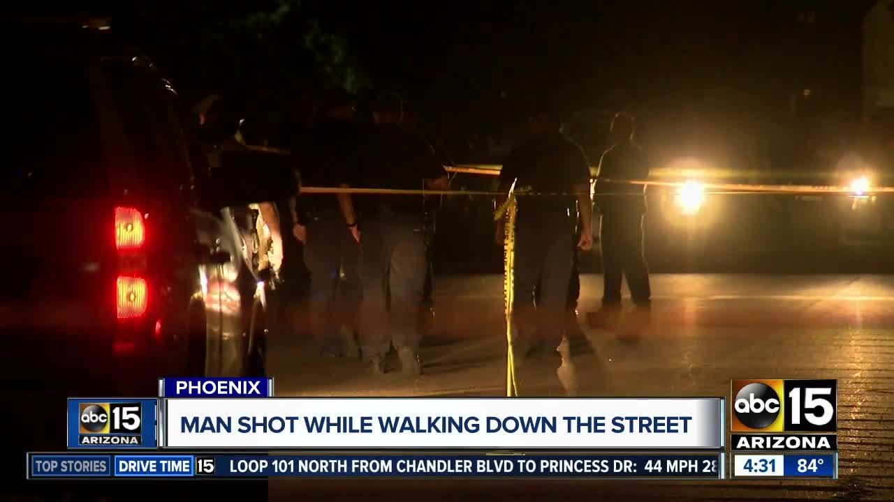 Man shot while walking down the street in Phoenix