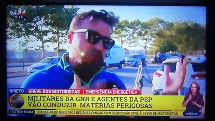 Camionista dá a sua opinião sobre a greve e sobre a sociedade tuga