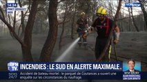 Incendies: les pompiers du sud de la France en alerte maximale