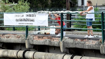Primer aniversario del colapso del puente Morandi en Génova