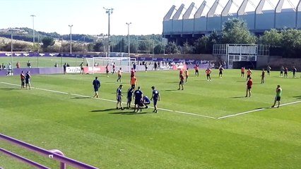 Álvaro Aguado se retira Lesionado del Entrenamiento del Real Valladolid