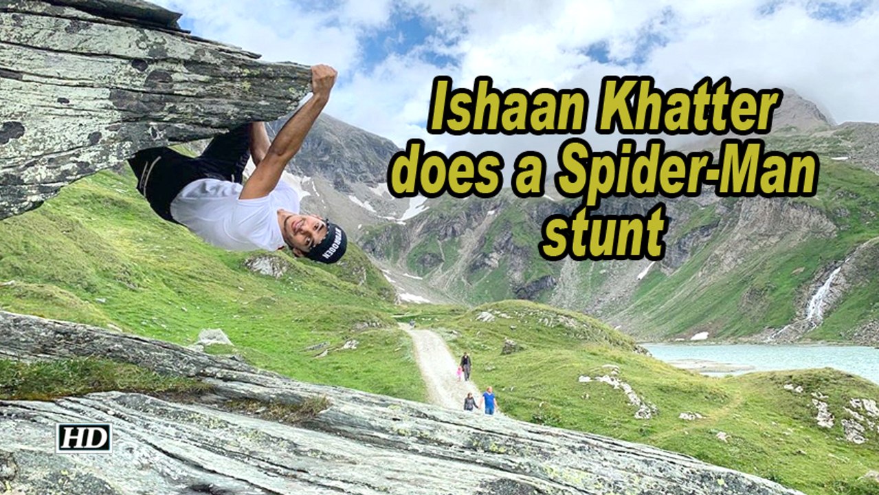 Ishaan Khatter does a Spider-Man stunt