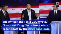 Elon Musk Is Supporting Andrew Yang for President