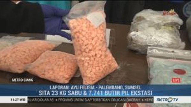 BNN Sumsel Gagalkan Penyelundupan 23 Kg Sabu dan Ribuan Ekstasi