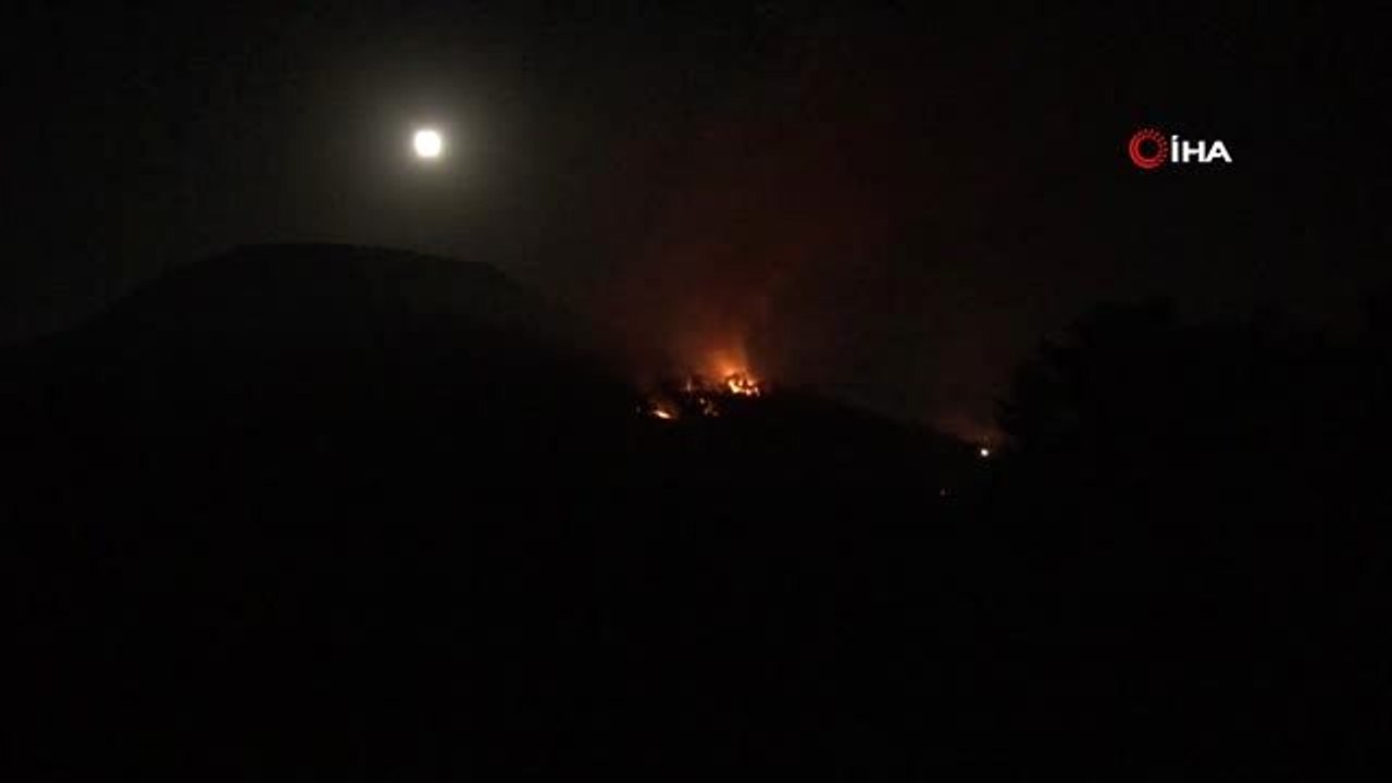 Seyitgazi'deki yangını söndürme çalışmalarına gençler kürekler ile destek oluyor