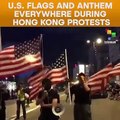 U.S. Flags Everywhere during Hong Kong Protests