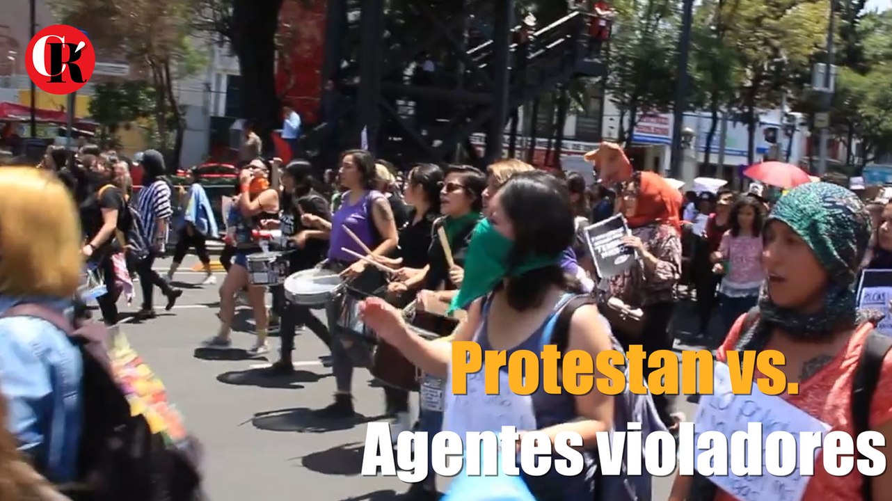 Protestan vs. Agentes violadores