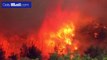 Thousands of firefighters battle wildfires on Greek island