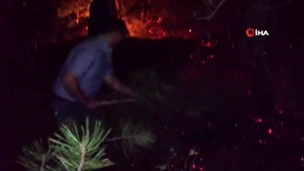 Eskişehir'de orman yangını söndürme çalışmaları devam ediyor