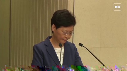 Hong Kong leader grilled at press conference