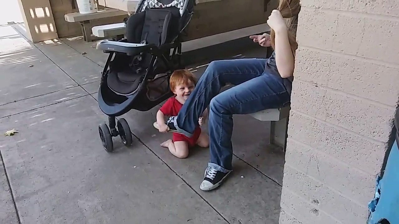 Having fun with my nephew