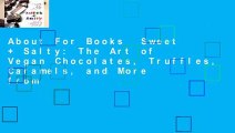 About For Books  Sweet + Salty: The Art of Vegan Chocolates, Truffles, Caramels, and More from