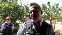 Axel Sommer, policier allemand en visite à Celles, sur les bords du lac du Salagou
