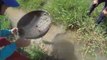 Grandpa Village || Searching Snail on rice field, Cooking on a Rock || eating delicious