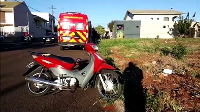 Motos batem em cruzamento do Bairro Pioneiros Catarinenses