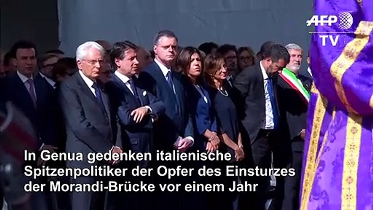 Italien gedenkt der Opfer des Brückeneinsturzes in Genua