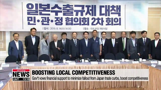 Gov't vows financial support to minimize fallout of Japan trade curbs, boost competitiveness