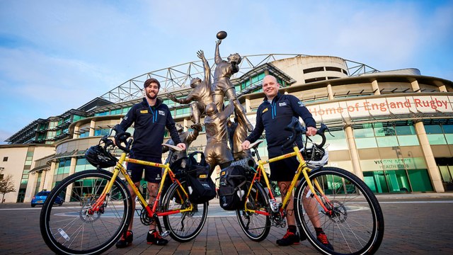 Pair cycling from London to Tokyo to help kick off 2019 Rugby World Cup