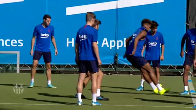 El Barça sigue entrenándose sin Messi