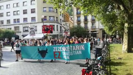 Manifestación antitaurina en San Sebastián