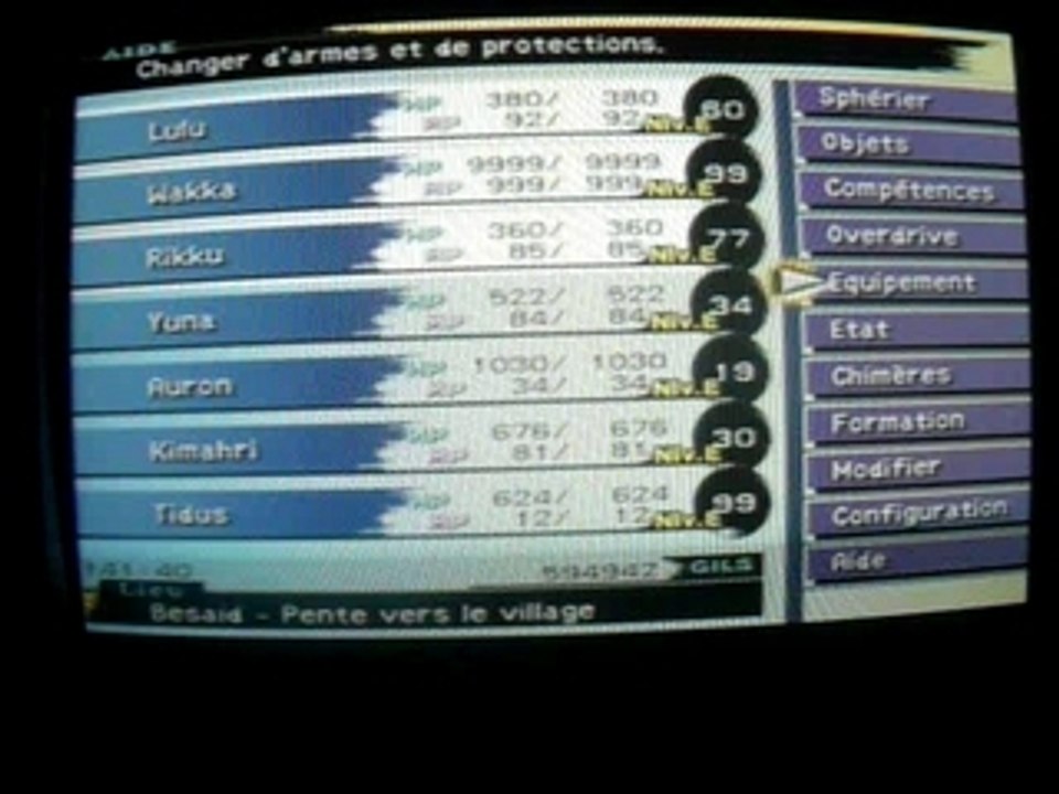 FFX Wakka Solo Chimères Purgatrices sans HP Extra -Valefore