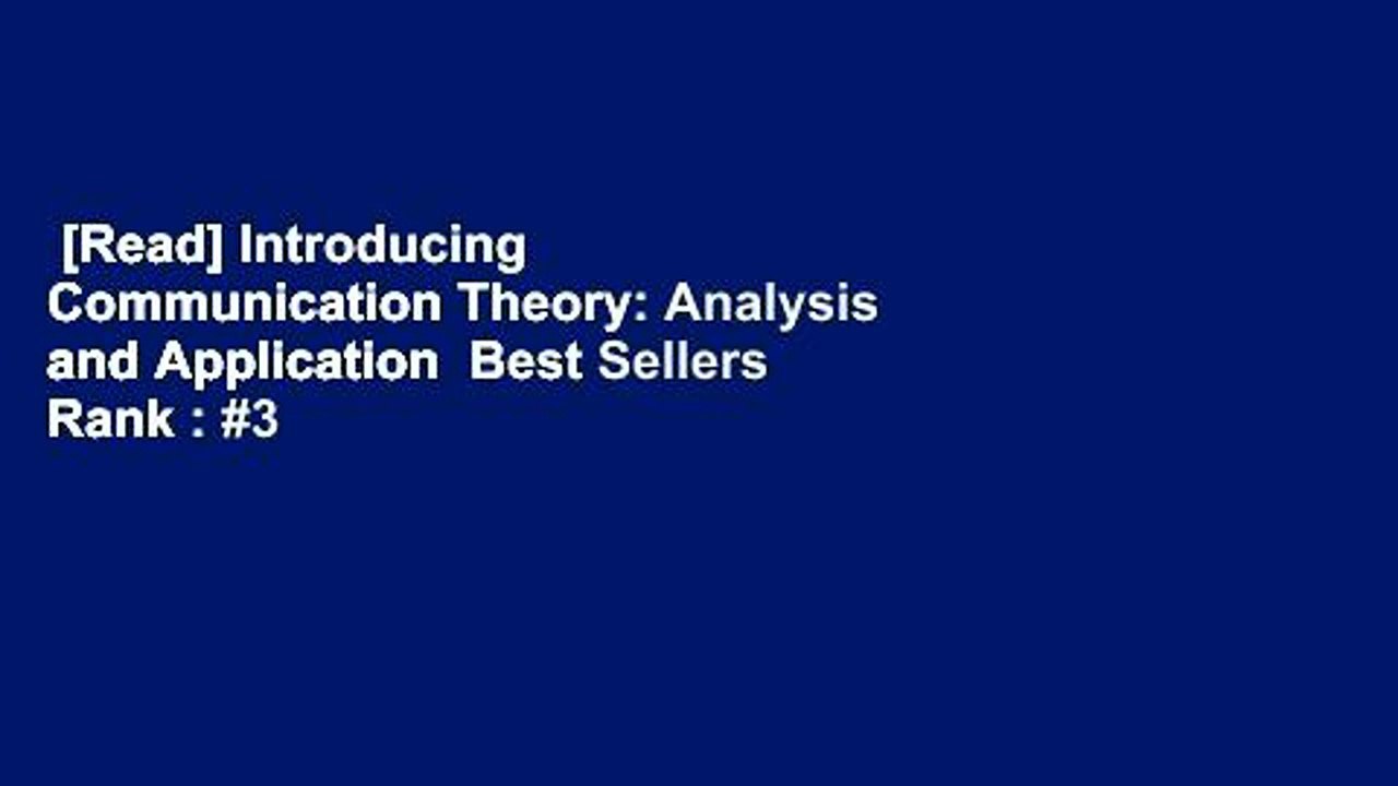 [Read] Introducing  Communication Theory: Analysis and Application  Best Sellers Rank : #3