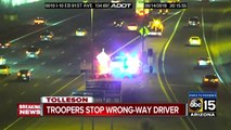 Troopers stop wrong-way driver