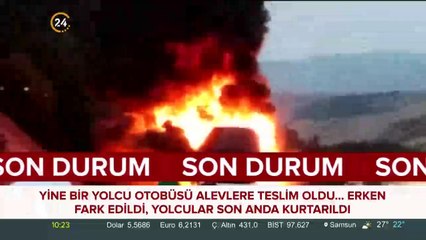 Otobüs küle döndü