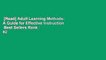 [Read] Adult Learning Methods: A Guide for Effective Instruction  Best Sellers Rank : #2