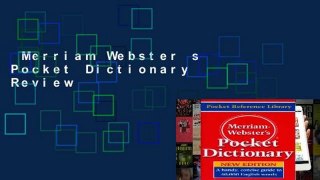 Merriam Webster s Pocket Dictionary  Review